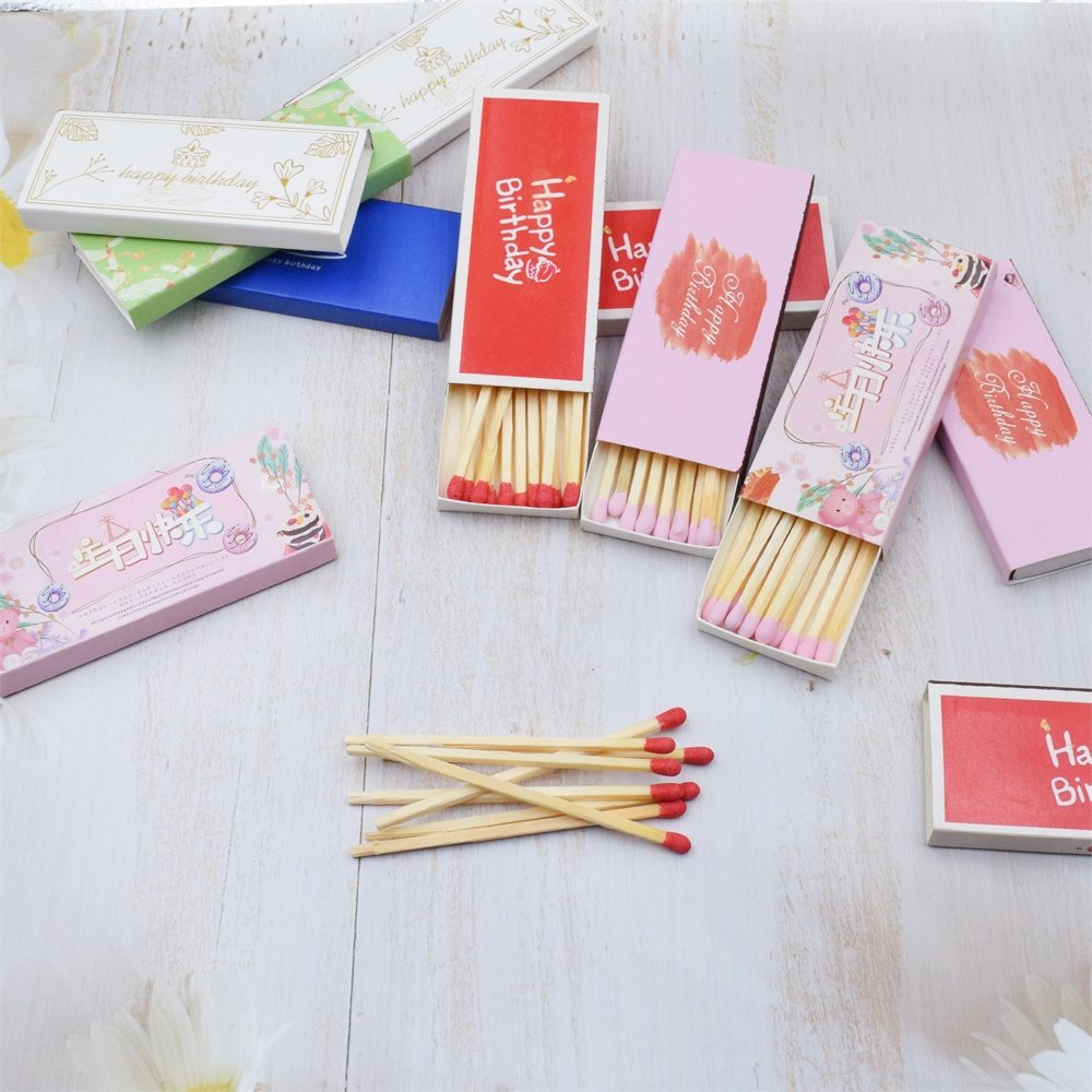 Wholesale Luxury Home Decor Wooden Colorful Matches In Glass Jar Scented Candle Lighter Matches