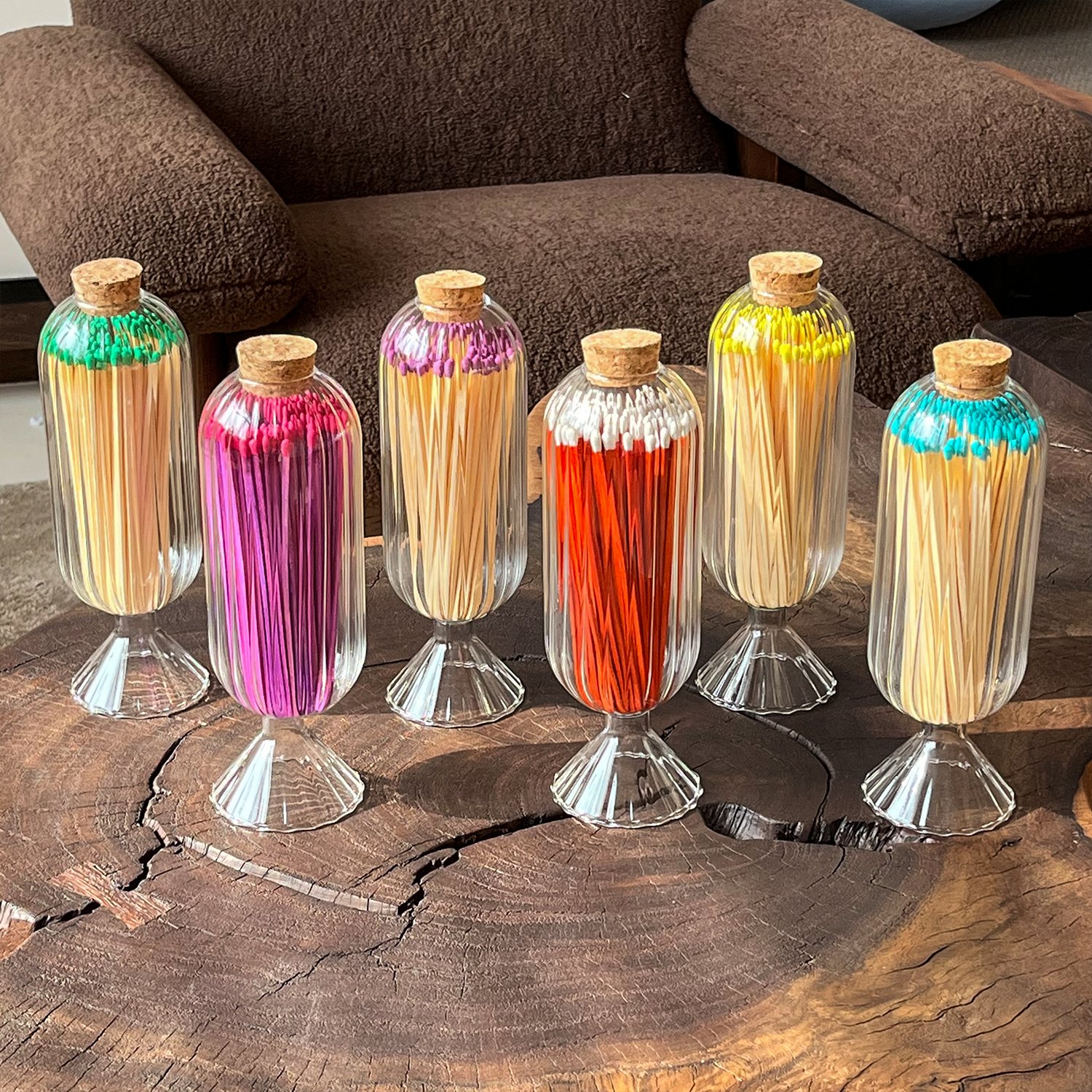 Hot Sale Match Decorative Custom Logo Inverted Bottle colored matches Of match strike paper