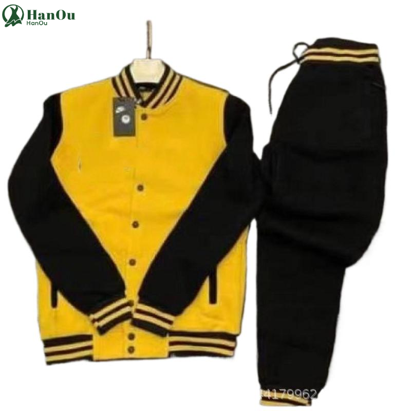 2024 HO An And N Trend Classic Color Matching Baseball Uniform Cross-border Cotton Casual Suit