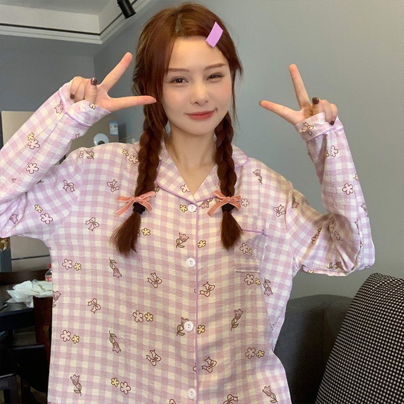 Spring and Fall fashion soft long sleeve pants 2 piece pajamas, pajamas manufacturer, wholesale matching family pajamas