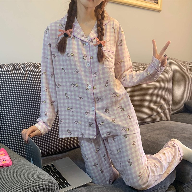 Spring and Fall fashion soft long sleeve pants 2 piece pajamas, pajamas manufacturer, wholesale matching family pajamas