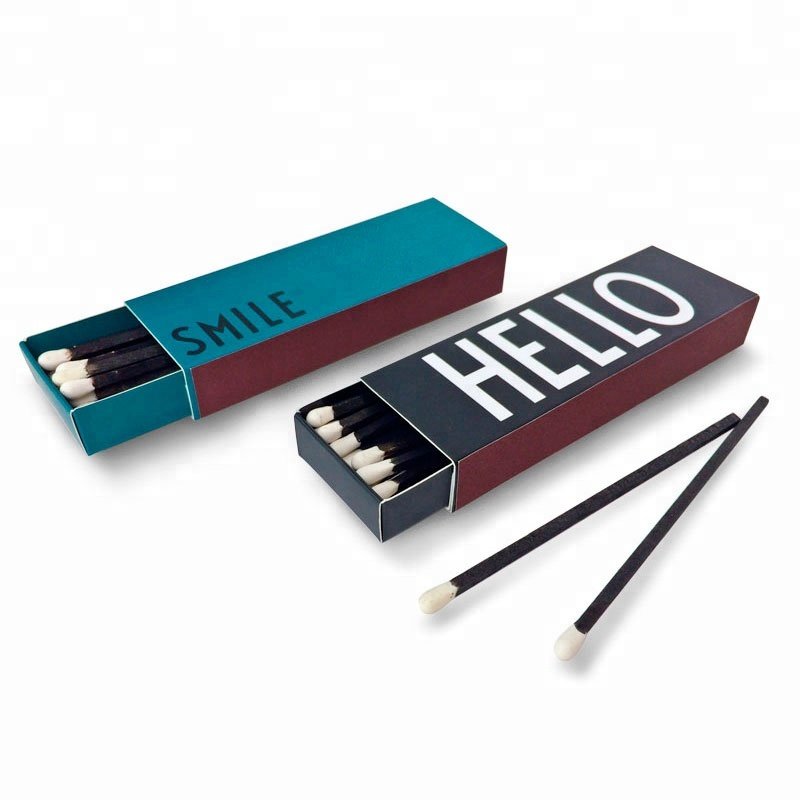 Customized Matches Head Match Box Size Colored Tip Wooden Stick Matches for Household Family Hotel