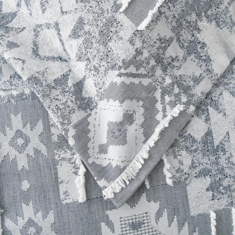 Customizable Bedding Set Modern Full Size Cotton with Jacquard Stripes Matching Pillow Shams Quilt Cover