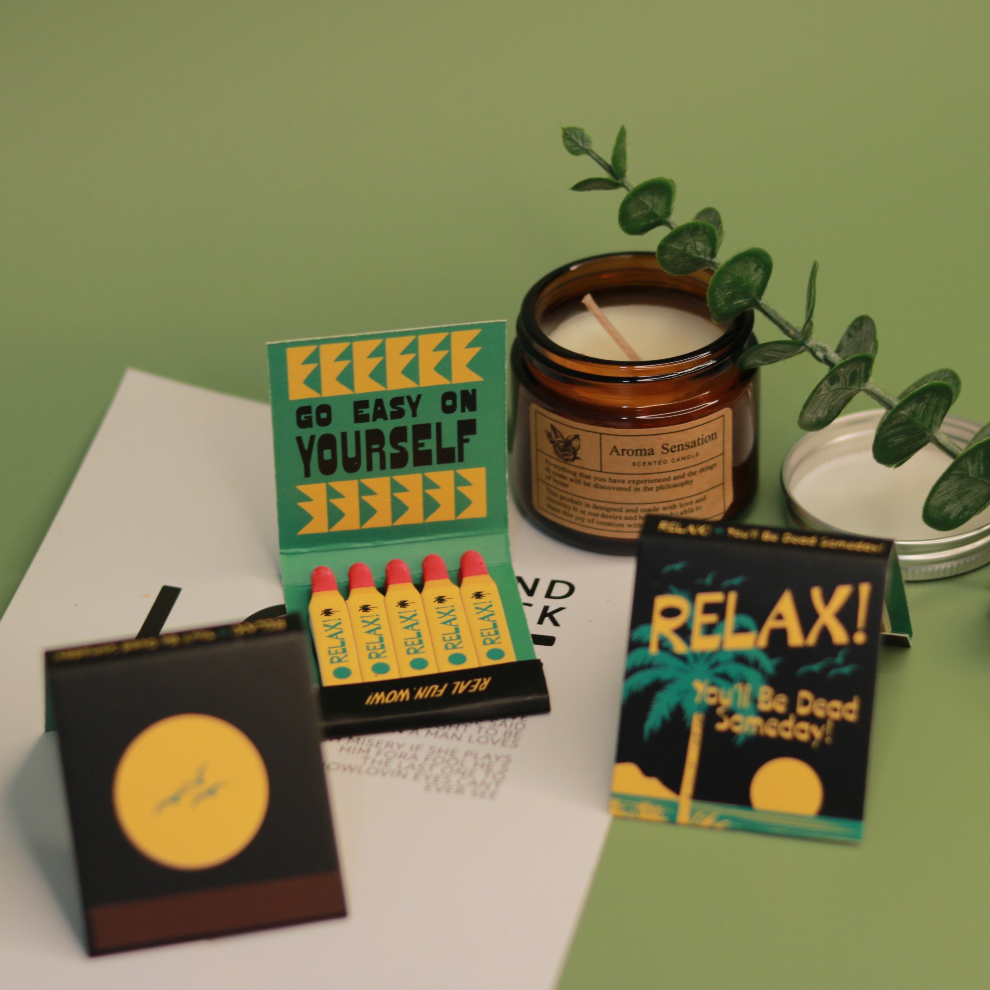 RSPMATCH Promotional paper stick matches wholesale match Black outer skin with customized colorful matchbook cigar hotel match
