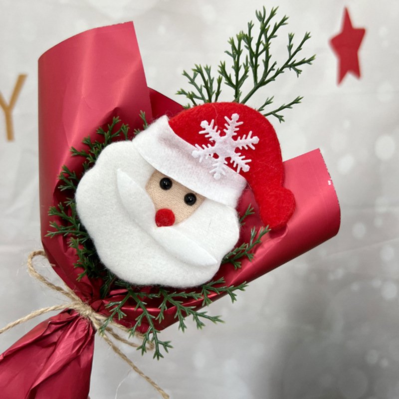 High Quality Christmas Bouquet Gift box DIY matching creative gift Cotton pine cone Christmas decoration creative bouquet