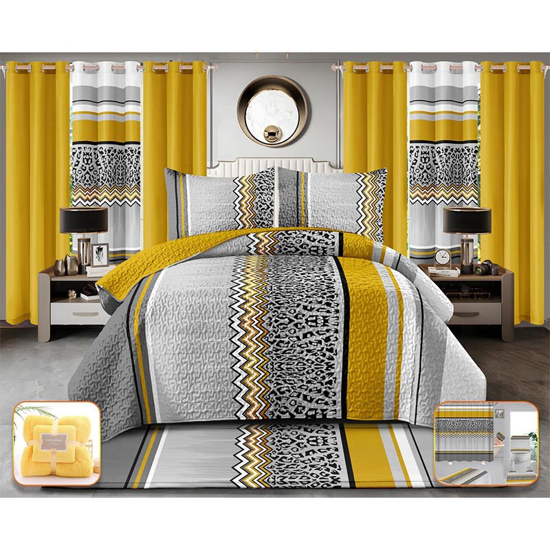 Popular American 13pcs bed sheets set king size in stock bedding sheet with curtains carpet set home bedroom use bedding sheet