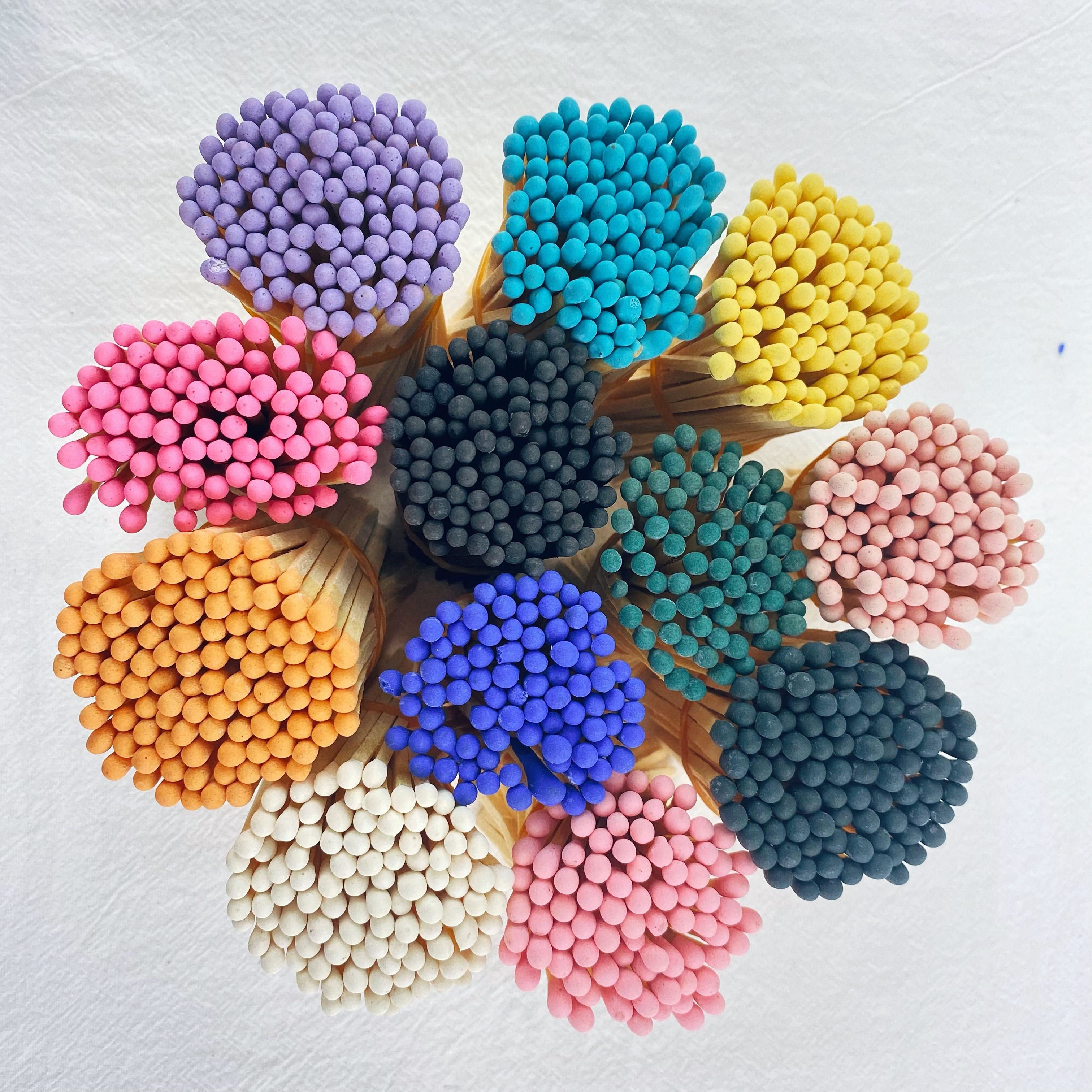 Matches Disposable Bulk matches wholesale Customizable matchbox 10cmLong stem colored head match