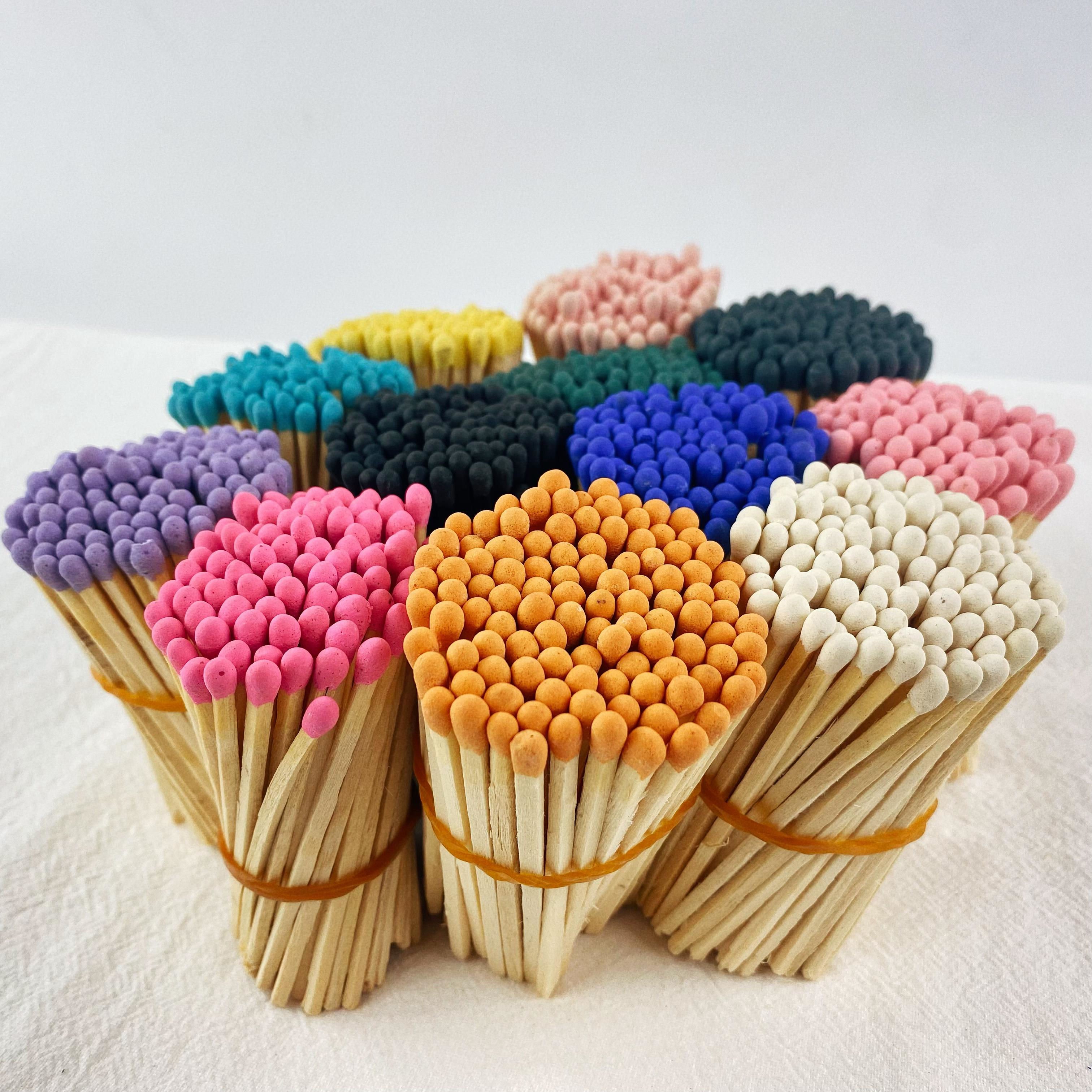 Matches Disposable Bulk matches wholesale Customizable matchbox 10cmLong stem colored head match