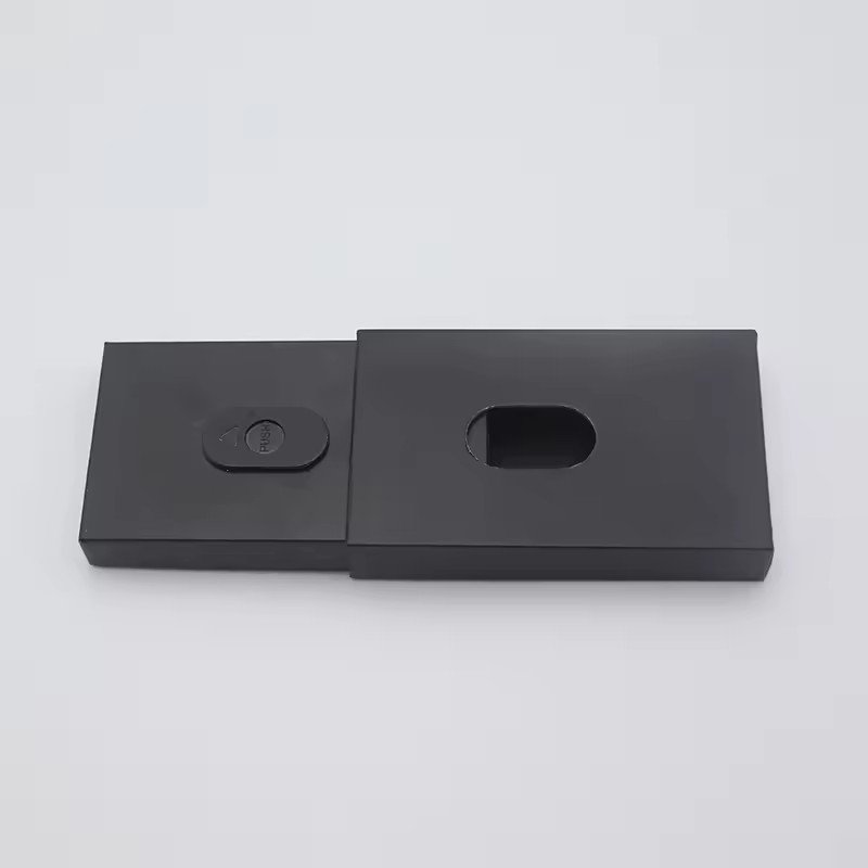 Custom Logo Black Cigarette Pre-Roll Box Packaging Drawer Tube Boxes Child Resistant pre roll Packaging With Matches
