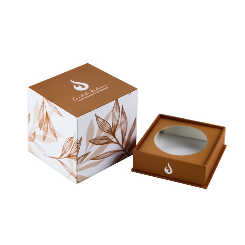 Practical eco-friendly Creative Custom Printing lid and base Scented candle jar match jar gift packaging box