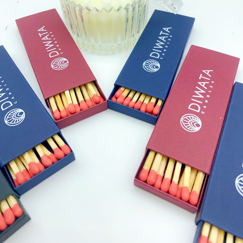Label striker cheap factory Safe In glass jar with logo custom for candle box stick for hotel colorful in bulk luxury matches