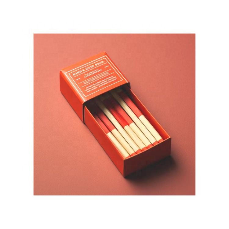 Traditional Logo Paper Book Shaped Black Matches Boxes Safety Matchbook Original Packaging Hotel Promotion Color Matches
