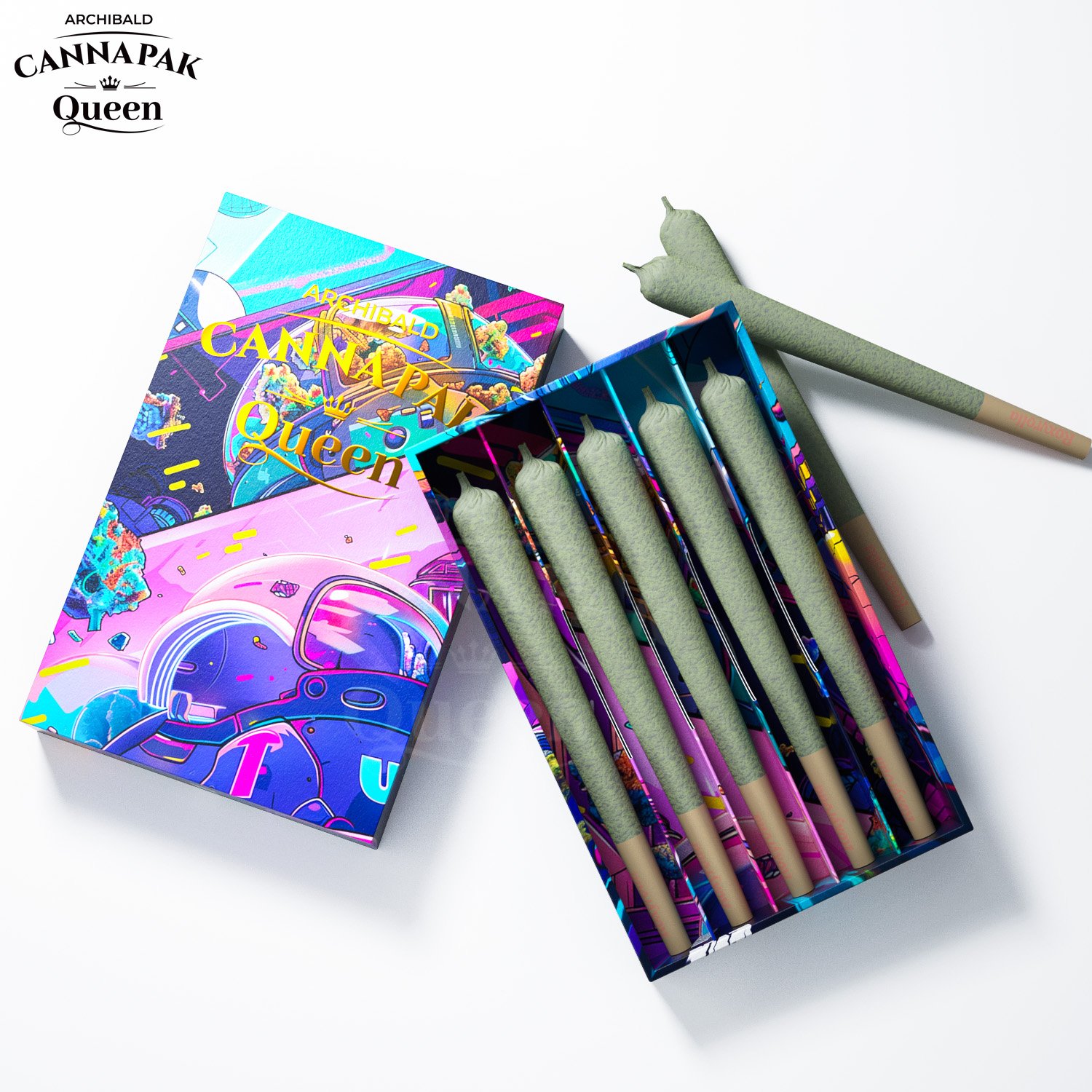 A Archibald Free Samples Custom Pre Cones Child Proof Drawer Paper Customer Child Resistant Roll Packaging Boxes With Matches