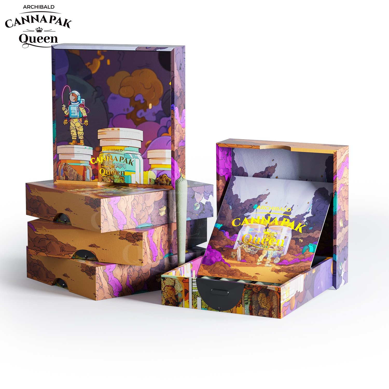 A Archibald Free Samples Custom Pre Cones Child Proof Drawer Paper Customer Child Resistant Roll Packaging Boxes With Matches