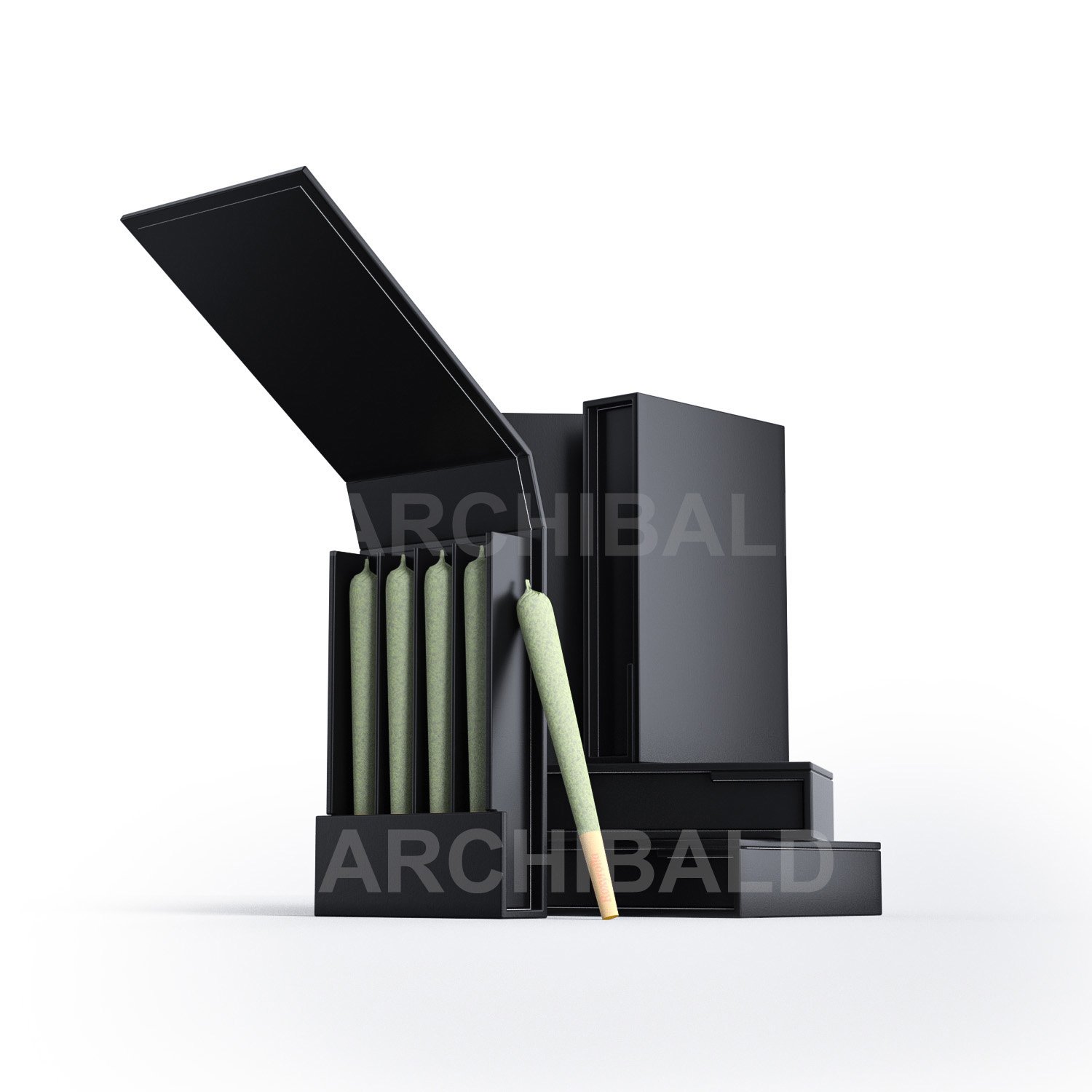 A Archibald Free Samples Custom Pre Cones Child Proof Drawer Paper Customer Child Resistant Roll Packaging Boxes With Matches