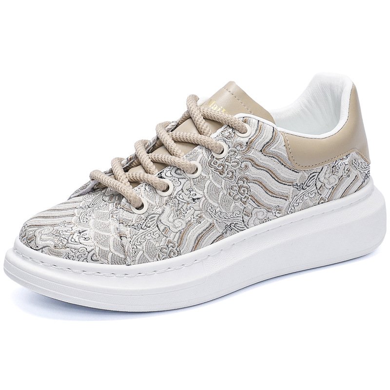 New Trend Men Sneakers Korean Version Of Men's Casual Platform All Match Breathable Canvas Shoes