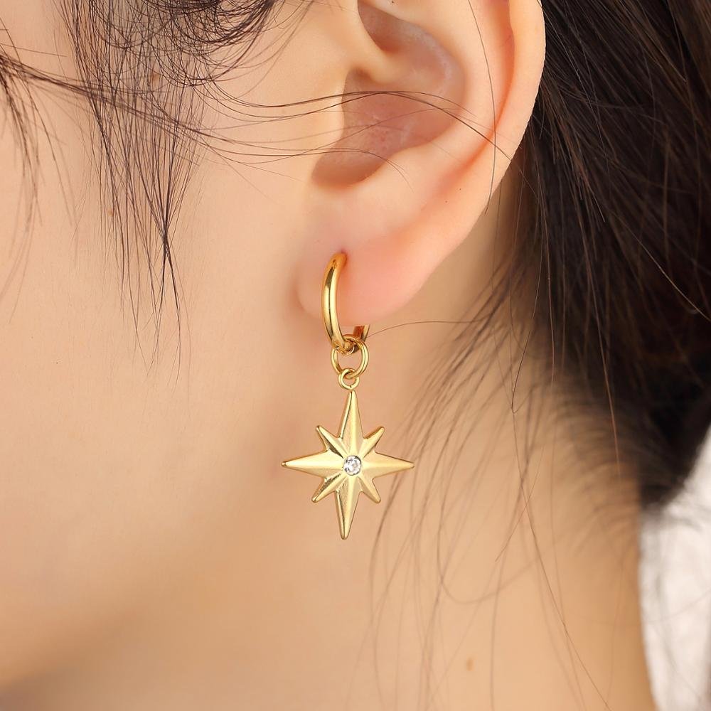 Trending Hot Sales New Korean Long Tassel with Matching Crystal Hexagonal Star Earrings for Women Fashion Jewelry