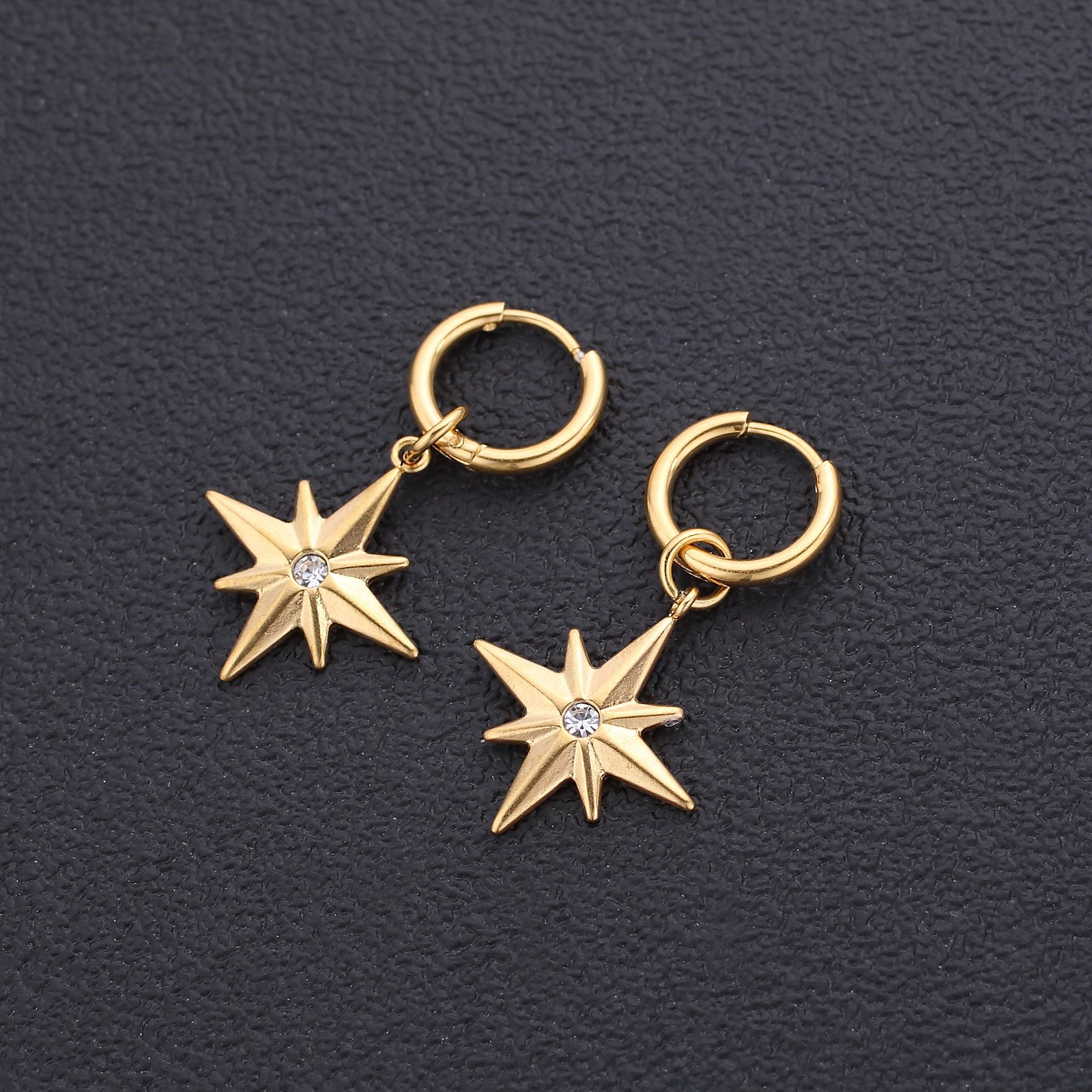 Trending Hot Sales New Korean Long Tassel with Matching Crystal Hexagonal Star Earrings for Women Fashion Jewelry