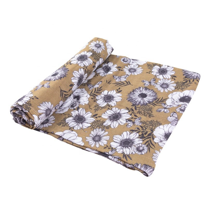 Baby Gift Set bamboo Organic Cotton Muslin Blanket Set Matching For Boy And Girl Baby Nursing Blanket fabric