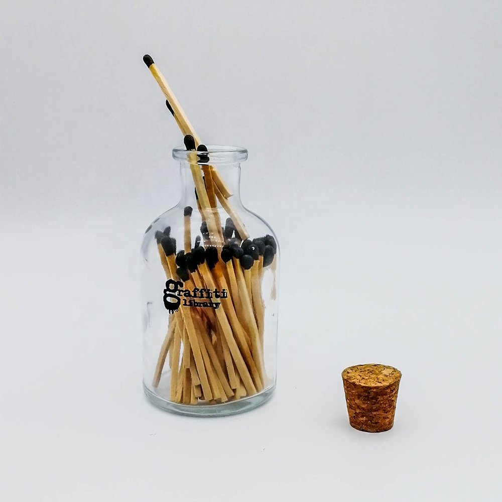Hot Selling Wooden Match Sticks Colored Safety Matches In Glass Jar