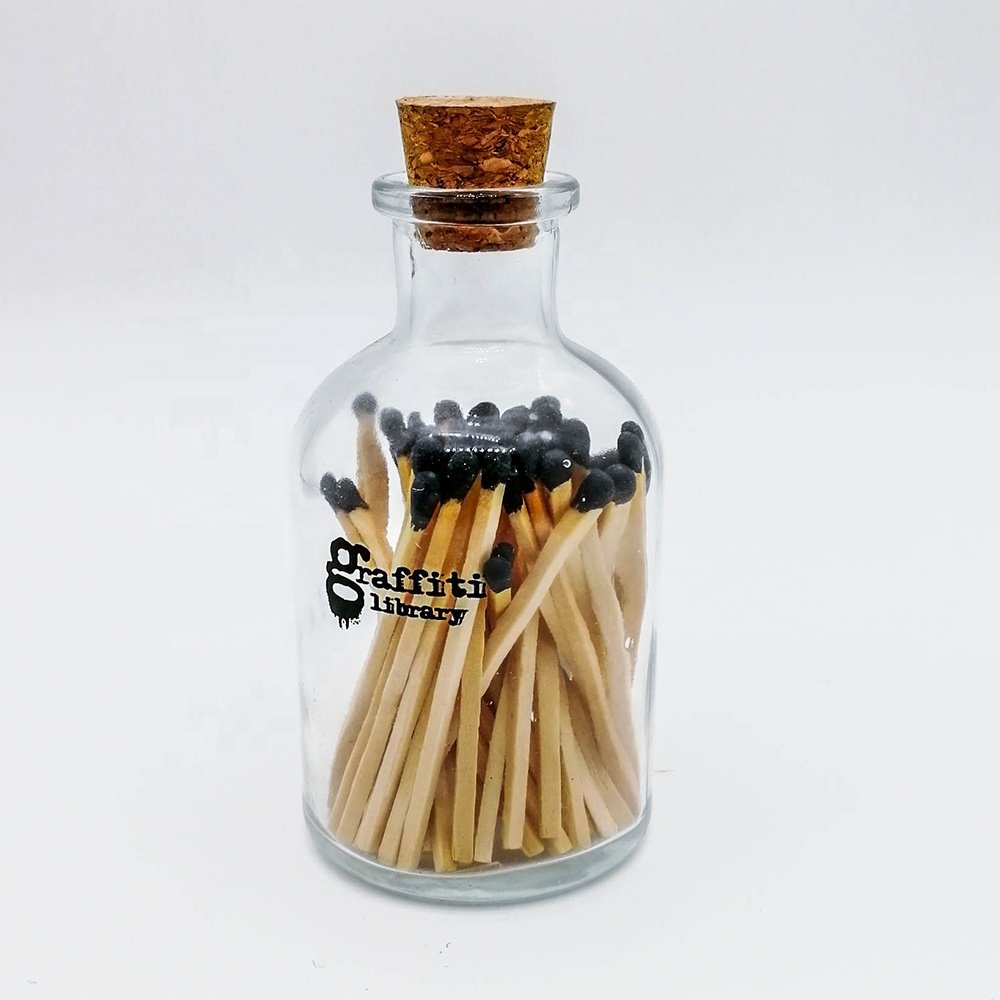 Hot Selling Wooden Match Sticks Colored Safety Matches In Glass Jar