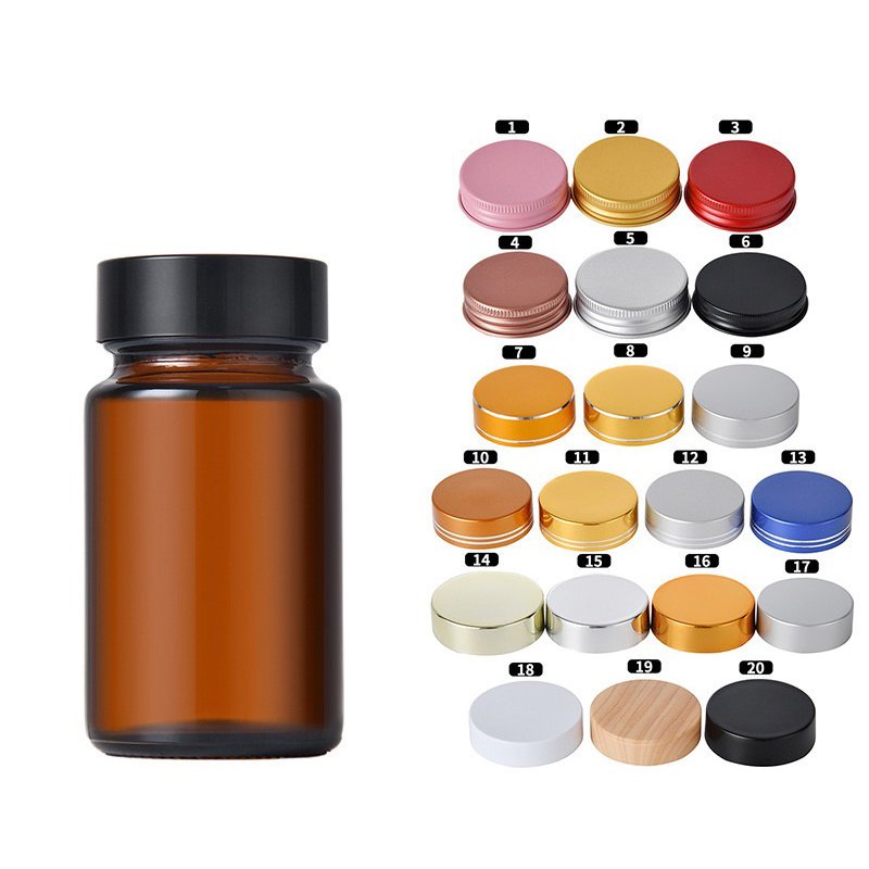 NQFIBER Supply Directly Custom Hot Sale Brown Packaging for medicine Glass Bottle Pill 60 80 100 120 150 200 250 ml
