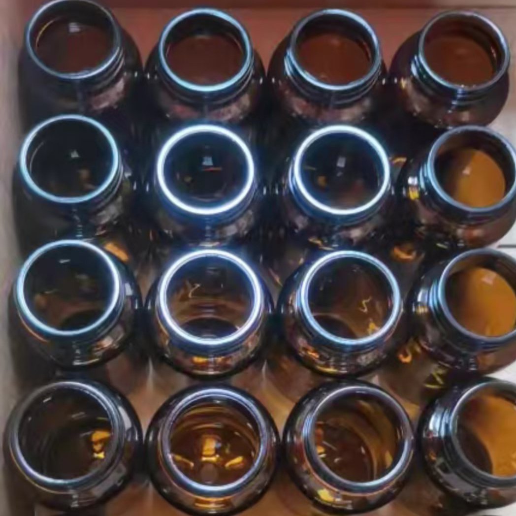 NQFIBER Supply Directly Custom Hot Sale Brown Packaging for medicine Glass Bottle Pill 60 80 100 120 150 200 250 ml