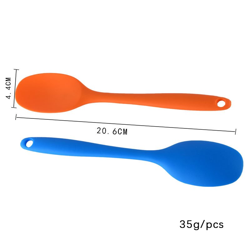 Heat Resistant Food Grade Silicone Spoon Cooking Tool BPA Free Multicolor Baby Feeding Spoon Set