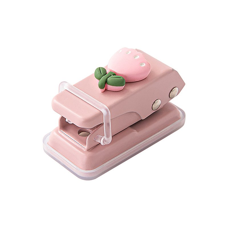 Newly School Stationery Cute Flower Mini Plastic Paper Puncher Students Handbooks Diy Manual Single Hole Saving Loose-Leaf Punch
