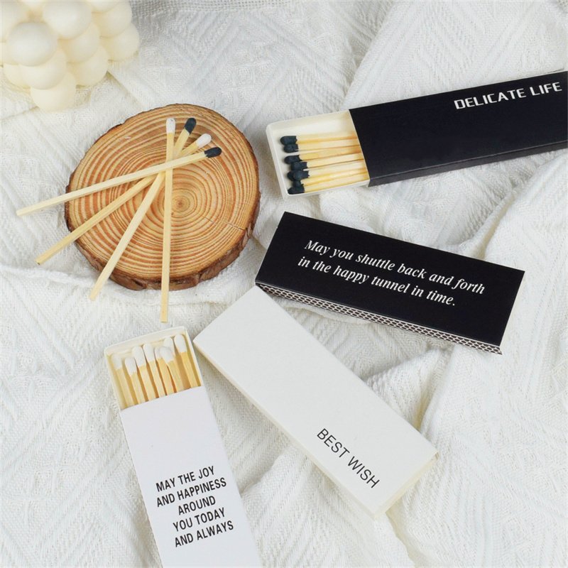 Custom match box long safety tip customize household box prompt match colored tip stick matches