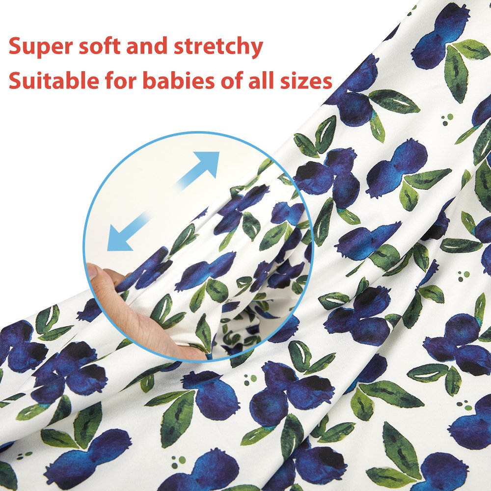 Milk Silk Elastic Newborn Receiving Blanket Super Soft Baby Swaddle with Matching Hat and Headband Bow