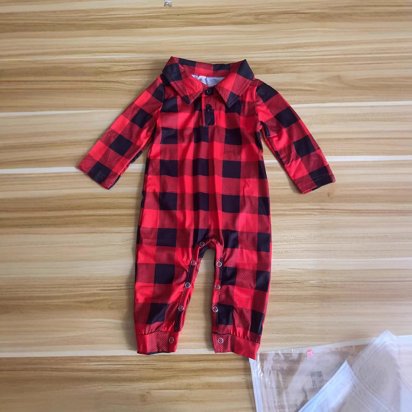 Good quality Cotton Wholesale 2 piece Xmas Pjs Red Christmas Plaid Pajamas Matching Family Christmas Pajamas Sets