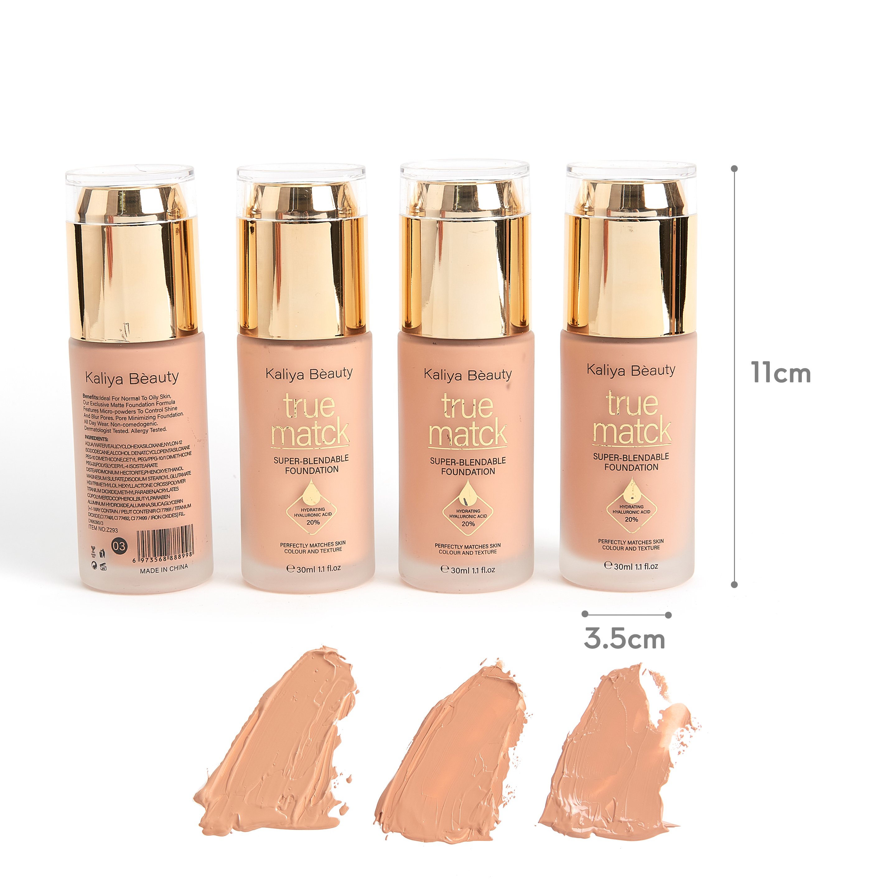 Hydryting hyaluronic Acid 20% Perfectly Matches Skin color And Texture 30ml Foundation For All Skin
