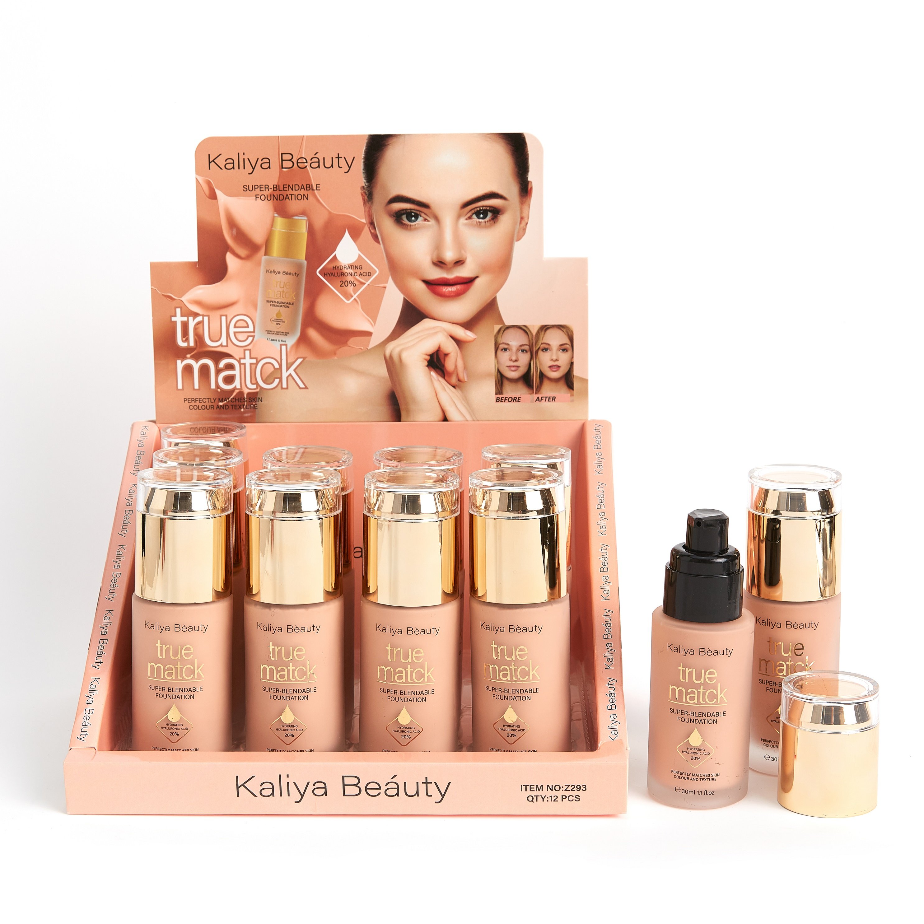 Hydryting hyaluronic Acid 20% Perfectly Matches Skin color And Texture 30ml Foundation For All Skin