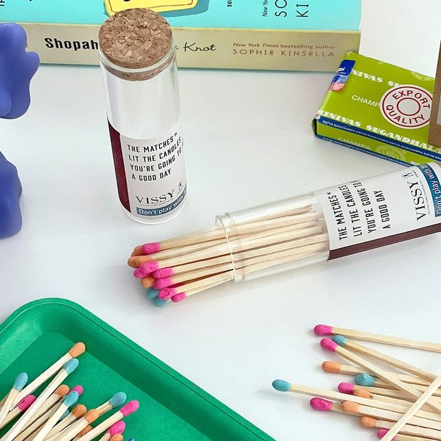 Factory sale glass bottle match wood match in glass bottle