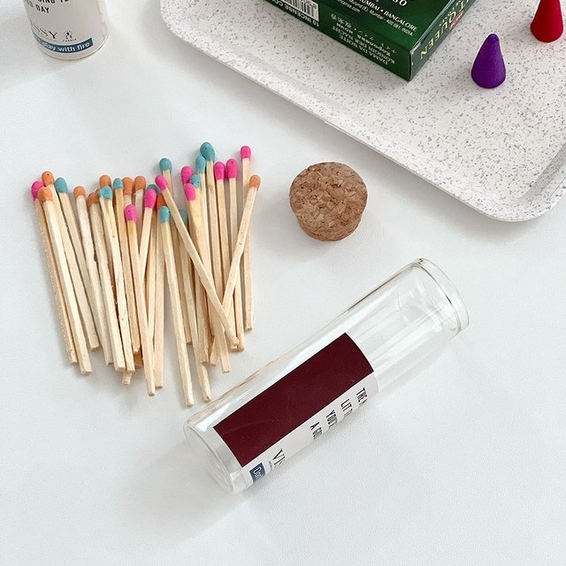 Factory sale glass bottle match wood match in glass bottle