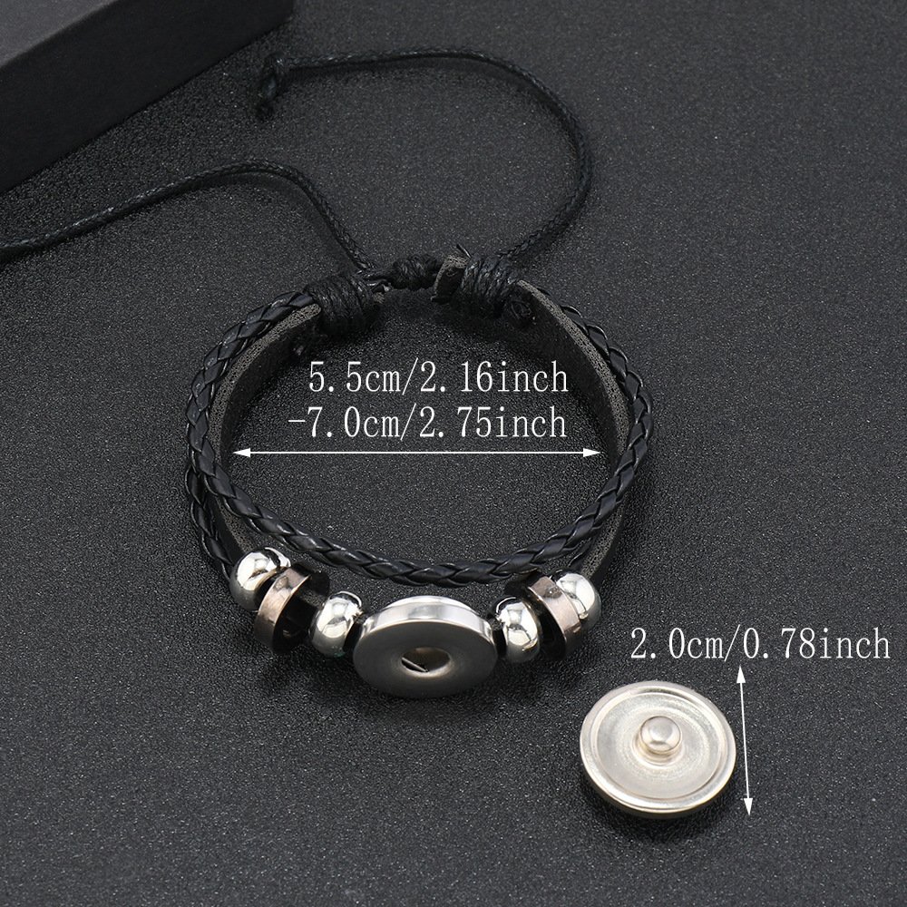 Manufacturer Christian Faith Cross Charm Long Distance Matching Bracelet Men's Genuine Leather Couple Bracelet for Women
