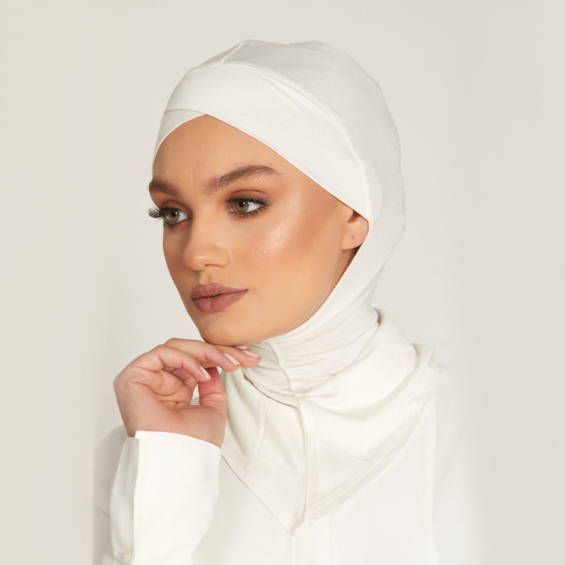 Cotton Modal Hijab Solid Color Forehead Women's Modal Hijabs Modal Cotton Modal Hijab with Matching Undercap