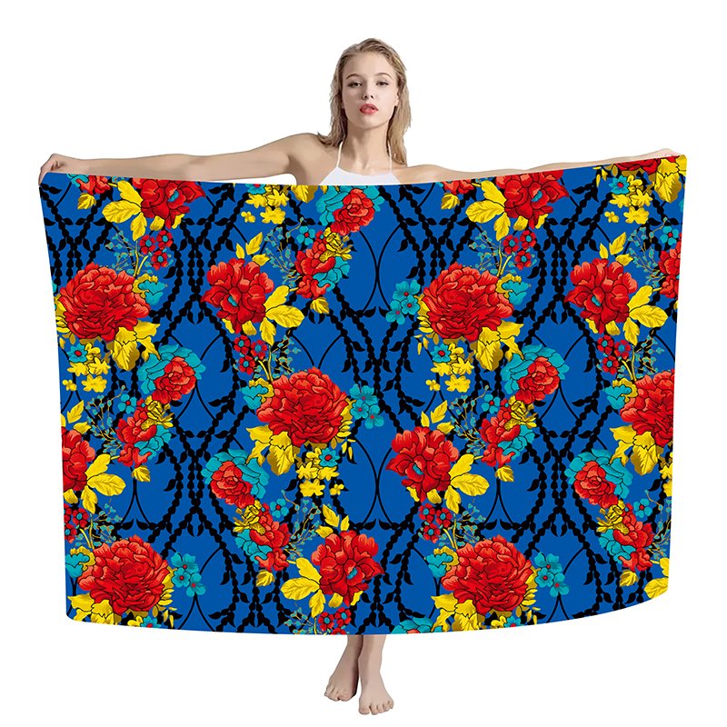 New Hawaiian Sarong Women Customized Polynesian Island Pattern Cover Up for Vacation Match Casual Swimsuits