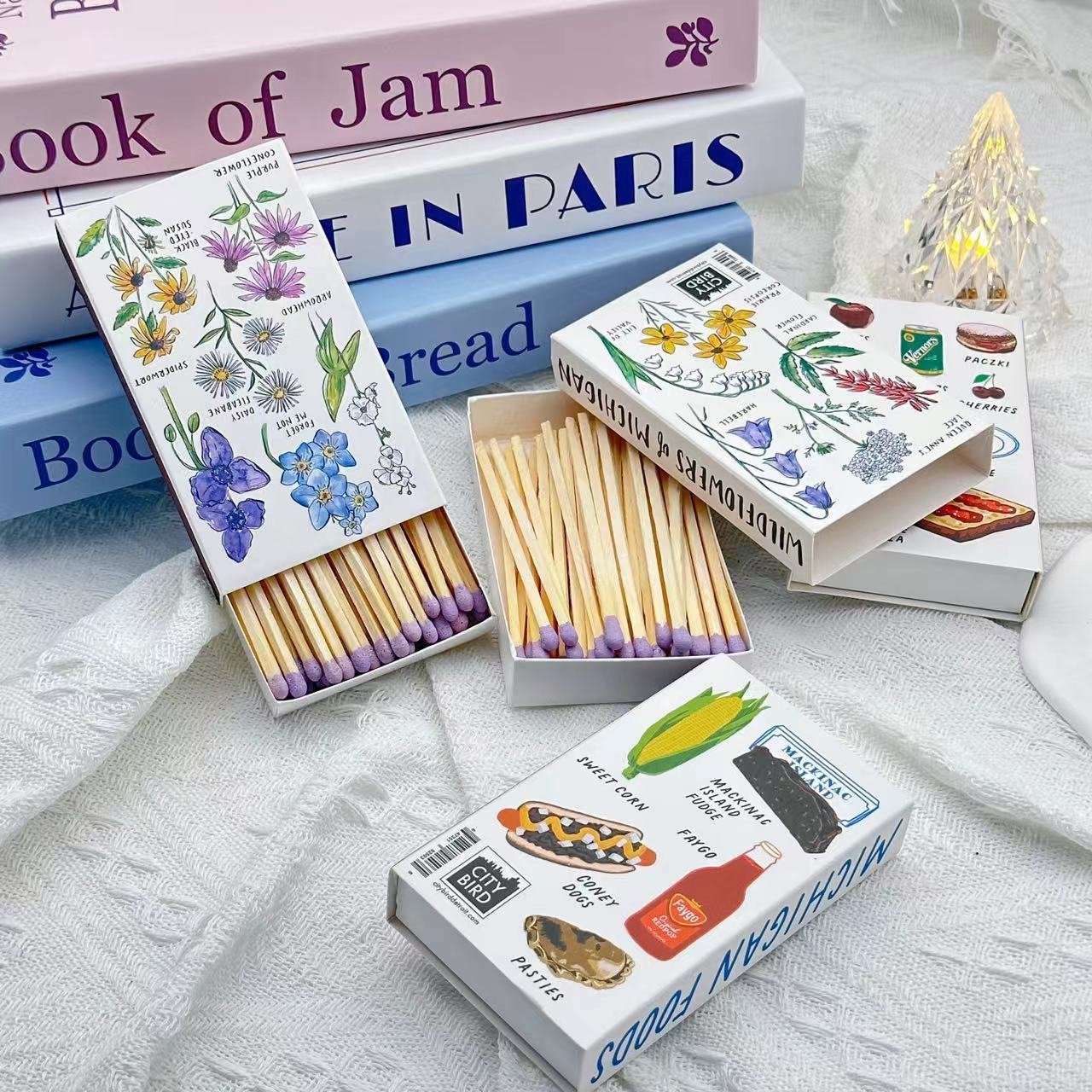 Large household box candle Matchbox customize logo matches advertising hotel 4inch wood packing long safety fireplace matches