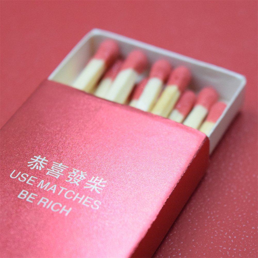 Factory Matchbox Custom Matchstick 3 inch Candle Incense wood with logo Safe hotel bulk box match