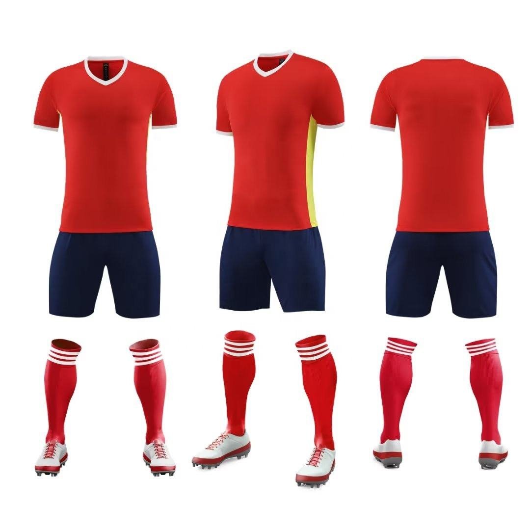 2024 Adults Kids Soccer uniform Sets 100% Polyester Match Training Jerseys Quick Dry Soccer Jersey