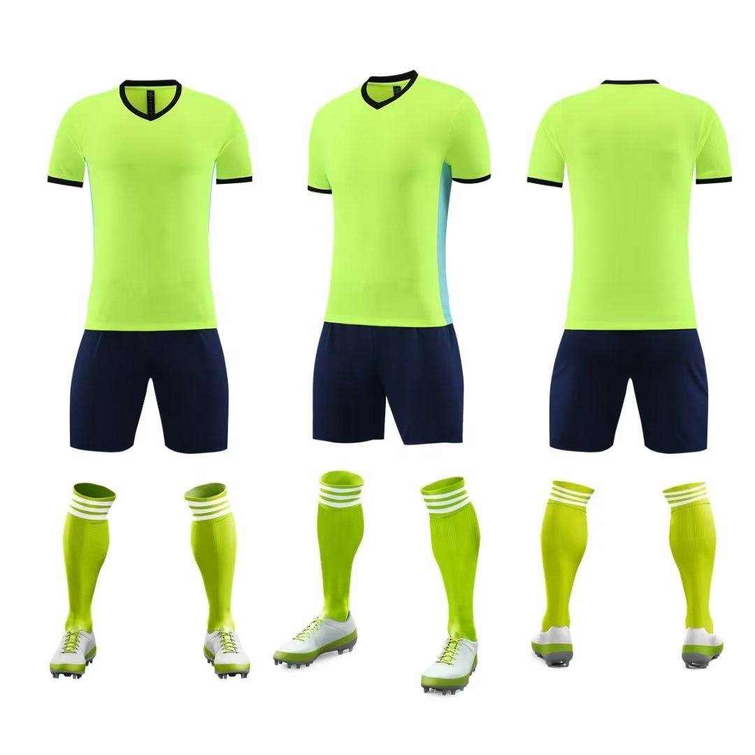 2024 Adults Kids Soccer uniform Sets 100% Polyester Match Training Jerseys Quick Dry Soccer Jersey