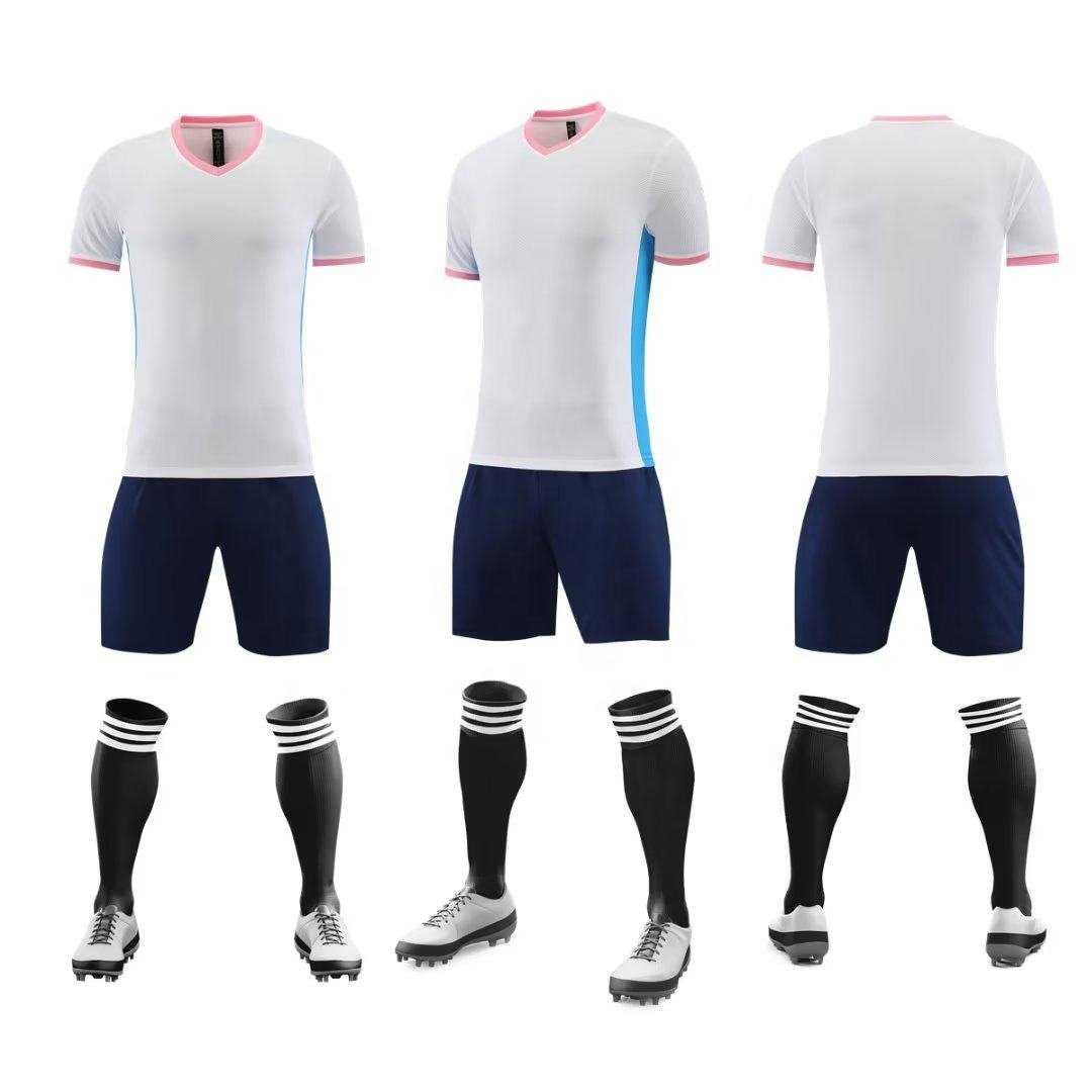 2024 Adults Kids Soccer uniform Sets 100% Polyester Match Training Jerseys Quick Dry Soccer Jersey