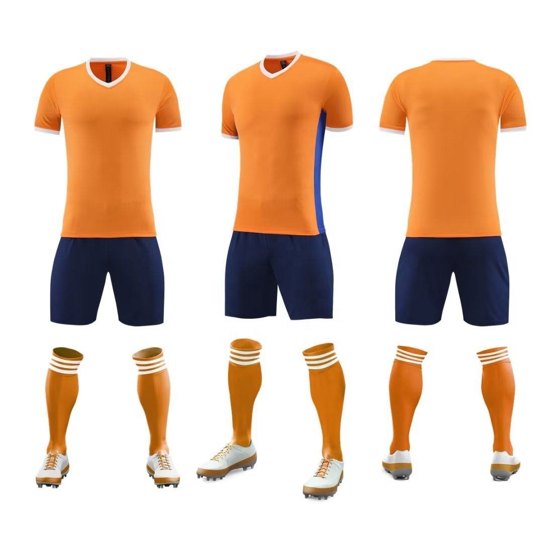 2024 Adults Kids Soccer uniform Sets 100% Polyester Match Training Jerseys Quick Dry Soccer Jersey