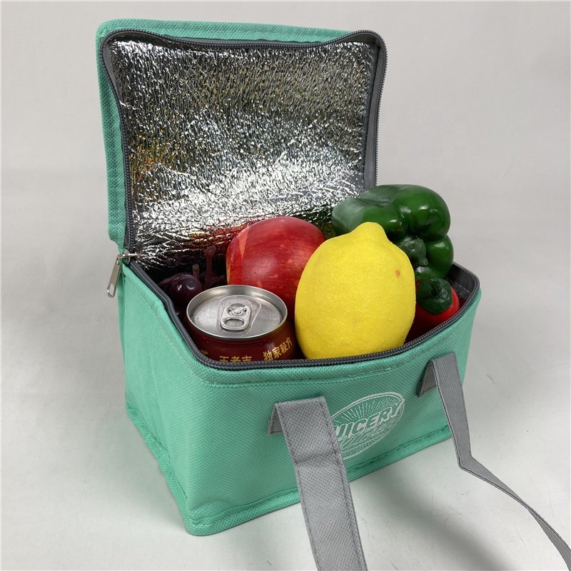 Insulated Lunch Bag For Work Picnic Office Picnic Folding Heat Cooler Collapsible Bag Beeswax Fabric Picnic Bags Rattan