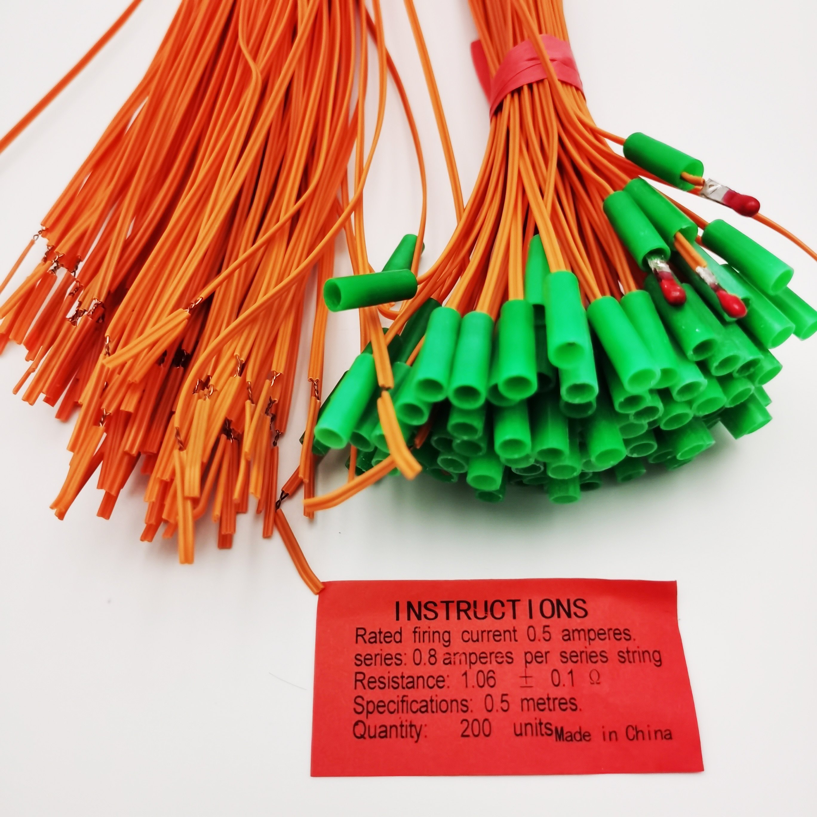 High quality one 1Meters pyrotechnic professional fireworks display safe green fuse Igniter match supplier electric ignition