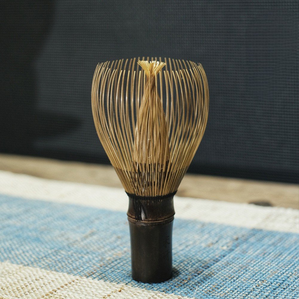 Bambus Packaging Holder Set Black Premium Handmade Gift Mate Spoon Customized Packaging Matcha Whisk Holder