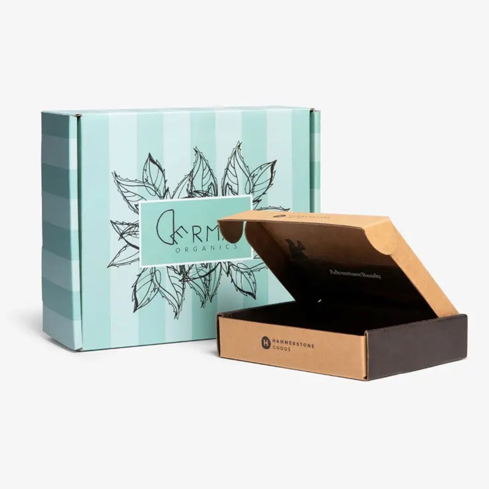 Free Match Interior Custom Color Printed Logo Corrugated Paper Goods Packaging Mailer Box