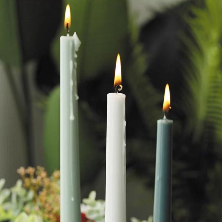 Elegant Colored Taper Candle Set Of 4 Unscented Smokeless 12 Inches Long Burning Perfect As Christmas Candles Taper Candles
